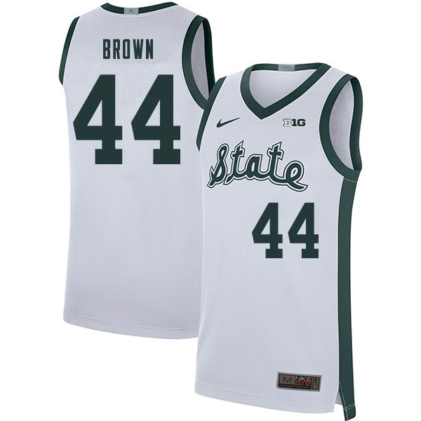 2020 Men #44 Gabe Brown Michigan State Spartans College Basketball Jerseys Sale-Retro